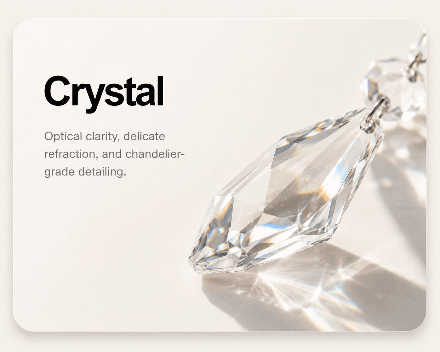 Crystal material showcase